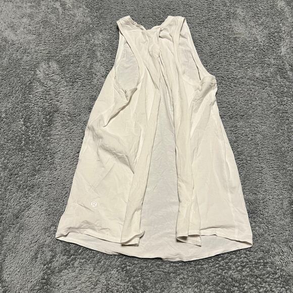 Lululemon Tank Top Shirt Womens Small All Tied Up White Open Back - Picture 2 of 5